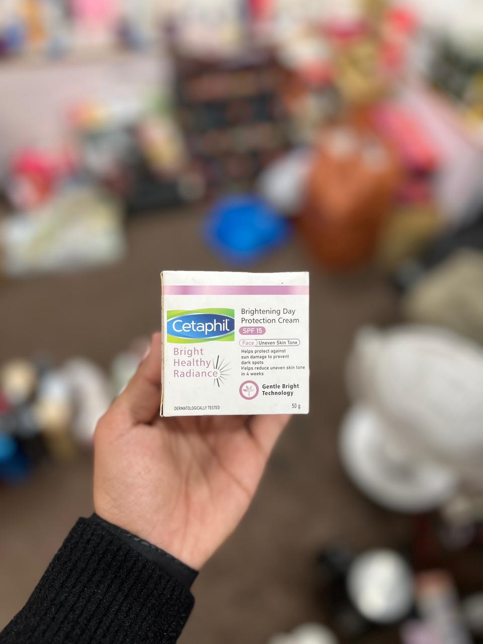 Cetaphil Brightening Day Protection Cream | SPF 15 | 50g | Made in France | Dark Spot & Even Tone Care