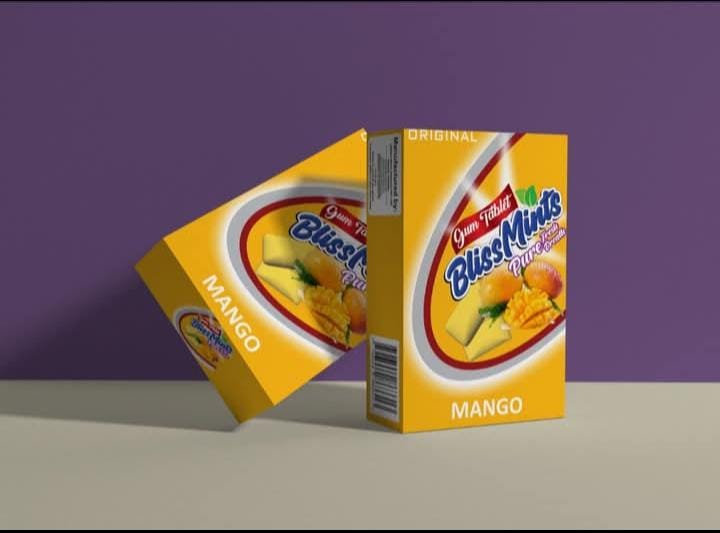 BlissMints Gum Tablets Assorted Fruit & Mint Flavors - 12 Packs x 12 Pieces | Fresh Breath & Long-Lasting Taste Variety Bundle ( strawberry )