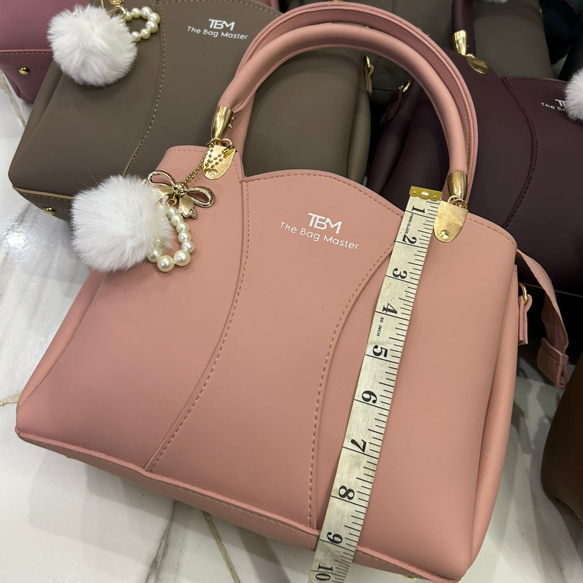 TBM The Bag Master 3 Piece Handbag Set Providing Stylish Design Comfortable Use Everyday Carry Support - Grey