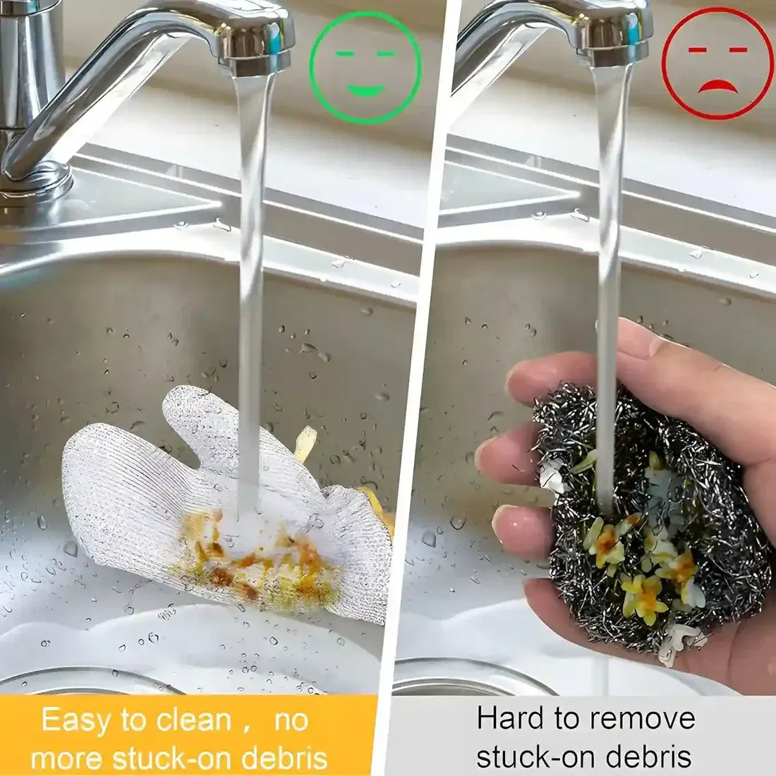 Heavy-Duty Wire Scrubber Dishwashing Mitts – Heat Resistant Steel Wire Cleaning Gloves for Pots, Pans, Grills, and Kitchen Tasks ( single )