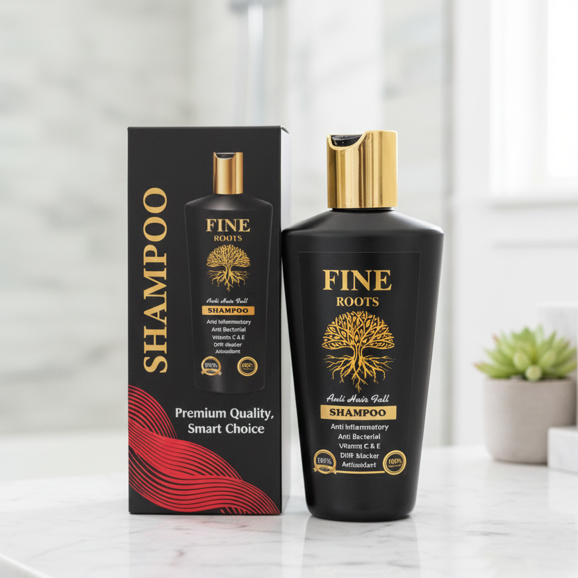 Fine Roots Anti Hair Fall Shampoo Providing Gentle Care Nourishing Formula Strengthening Quality Everyday Use - 120ML