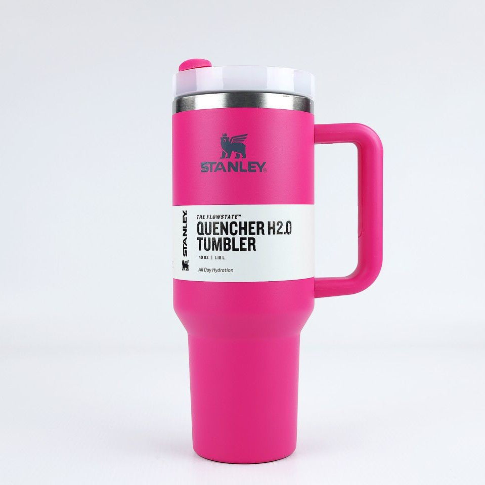 Stanley 40 Oz | (1200ML) Stainless Steel Vacuum Insulated Tumbler With Straw Leak Proof Quencher Cup For Hot And Cold Beverages - With Box | Grey