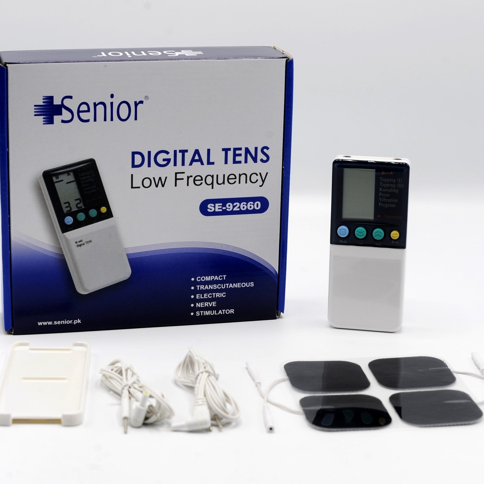 Senior Digital TENS Machine SE‑92660 | Dual Channel | LCD Display | 6 Modes | Portable Pain Relief