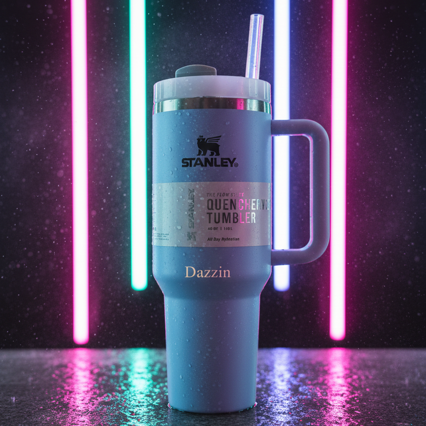 Stanley 40 Oz | (1200ML) Stainless Steel Vacuum Insulated Tumbler With Straw Leak Proof Quencher Cup For Hot And Cold Beverages - With Box | Grey