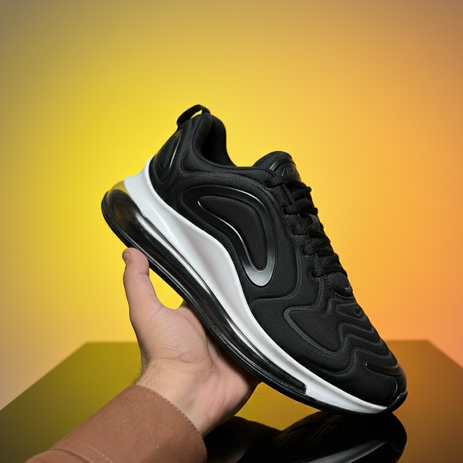 Black Nike Air Max 720 Sneakers Providing Stylish Design Comfortable Wear Durable Quality - 40