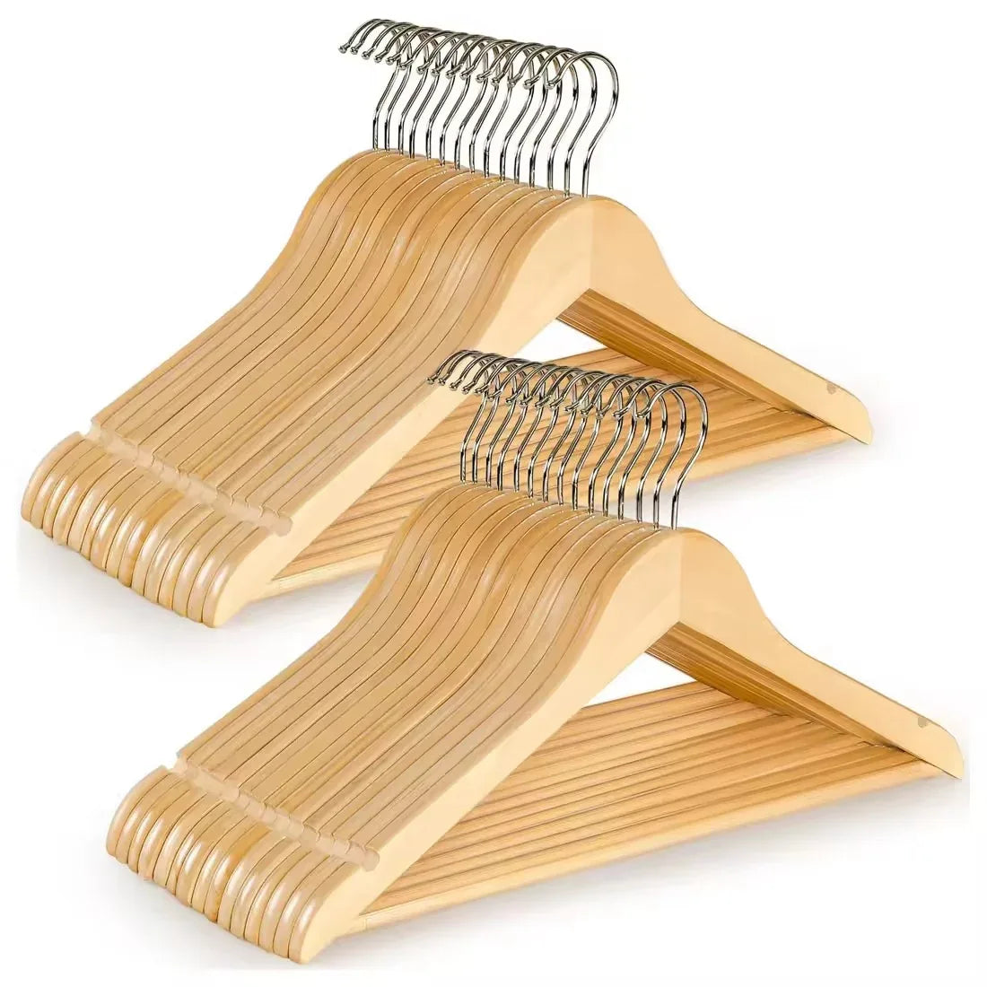 1Pc Premium Wooden Clothes Hangers Pack Non Slip Heavy Duty Coat And Suit Hangers With 360 Rotating Hook - Omnifecta.com