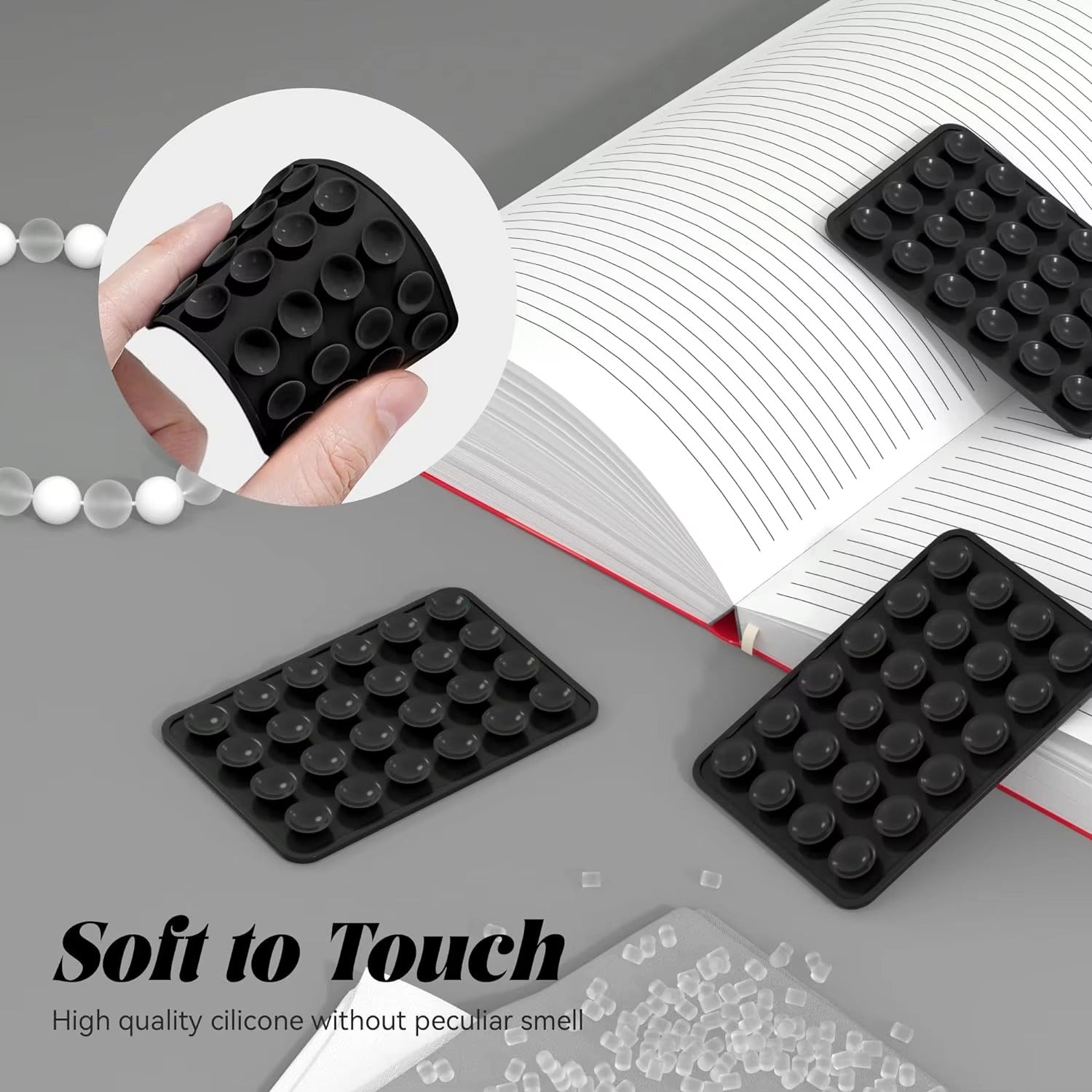 Mobile Bubble Grip Silicone Suction Both Side Bubble Grip Cup Phone Strong Grip Holder Hands Free (Random Color)