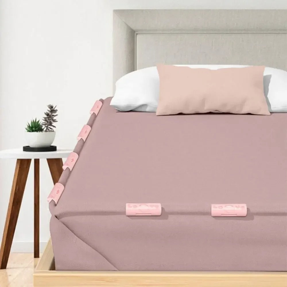 5Pcs BedSheet Clips | Non‑Slip Plastic Clamps | Quilt, Blanket, Curtain & Cover Holder Buckles (Random colour)