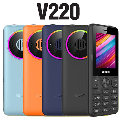 Villaon V220 2.4 Inch QQVGA Dual SIM PTA Approved Mobile With 2500mAh Battery 0.8MP Camera (Random Color)