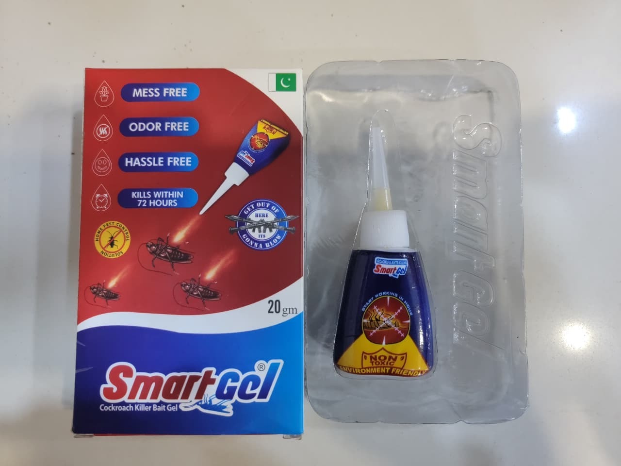 SmartGel Cockroach Killer Gel (20g) | Professional Strength, Odorless & Mess-Free Solution | Kills Within 72 Hours for Home & Kitchen Use