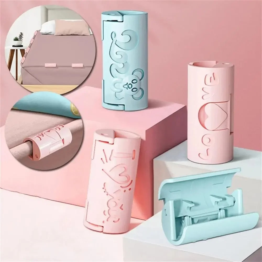 5Pcs BedSheet Clips | Non‑Slip Plastic Clamps | Quilt, Blanket, Curtain & Cover Holder Buckles (Random colour)