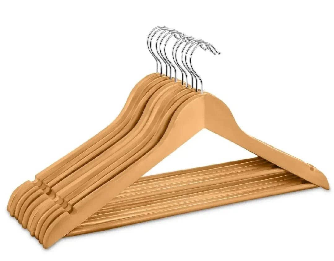 1Pc Premium Wooden Clothes Hangers Pack Non Slip Heavy Duty Coat And Suit Hangers With 360 Rotating Hook - Omnifecta.com