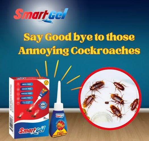 SmartGel Cockroach Killer Gel (20g) | Professional Strength, Odorless & Mess-Free Solution | Kills Within 72 Hours for Home & Kitchen Use