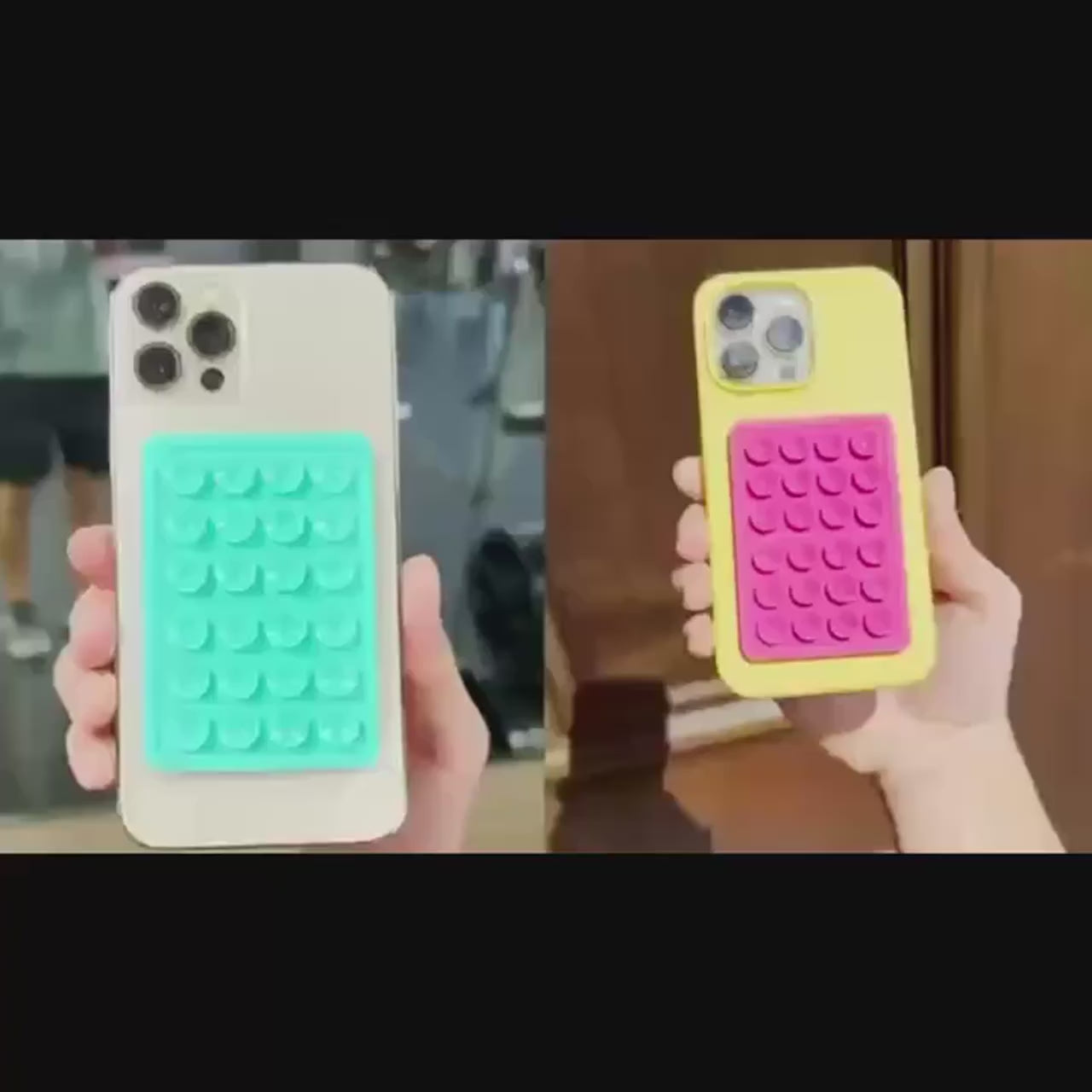 Mobile Bubble Grip Silicone Suction Both Side Bubble Grip Cup Phone Strong Grip Holder Hands Free (Random Color)